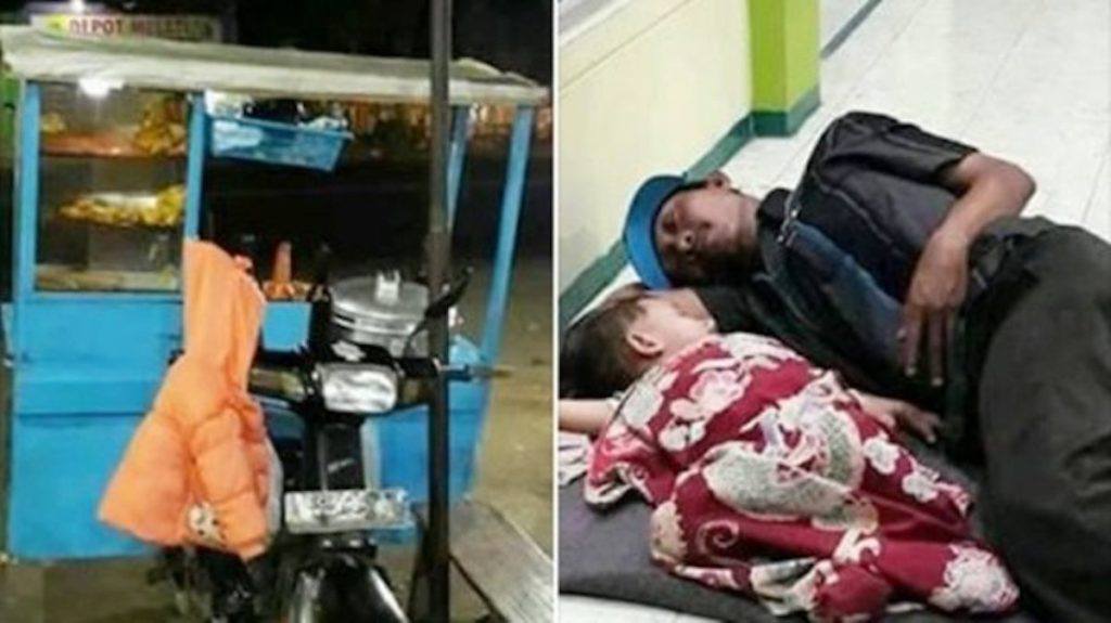 Kisah Pilu Tukang Bakso Ajak Anak 2 Tahun Berjualan, yang Dilakukan Ibu Sangat Menggemaskan.